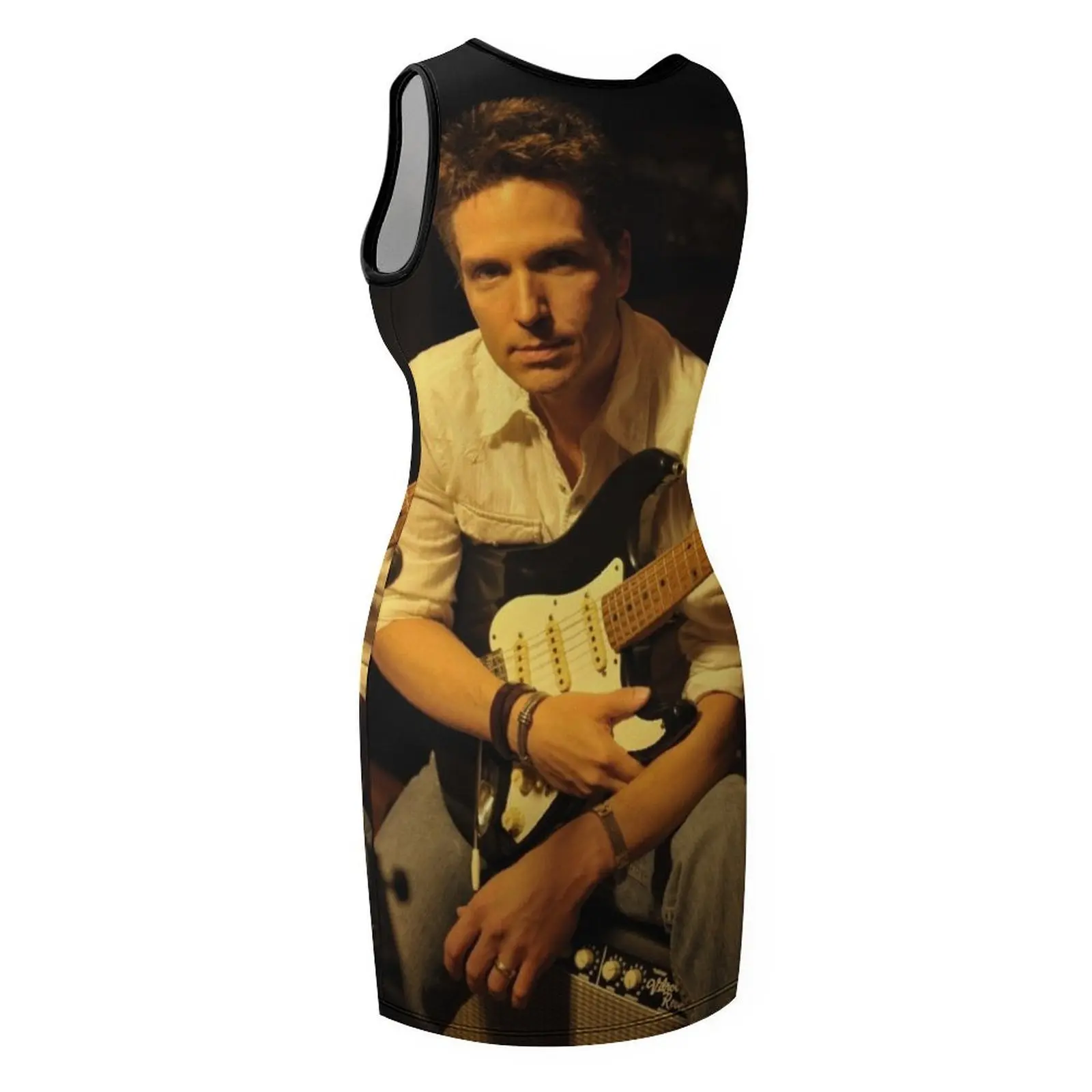 เสื้อยืดลายวงดนตรีสุดเท่ ชุดเดรสแขนกุดสำหรับผู้หญิง ชุดเดรสออกงานกลางคืน ชุดลำลองสำหรับผู้หญิง ปี 2025