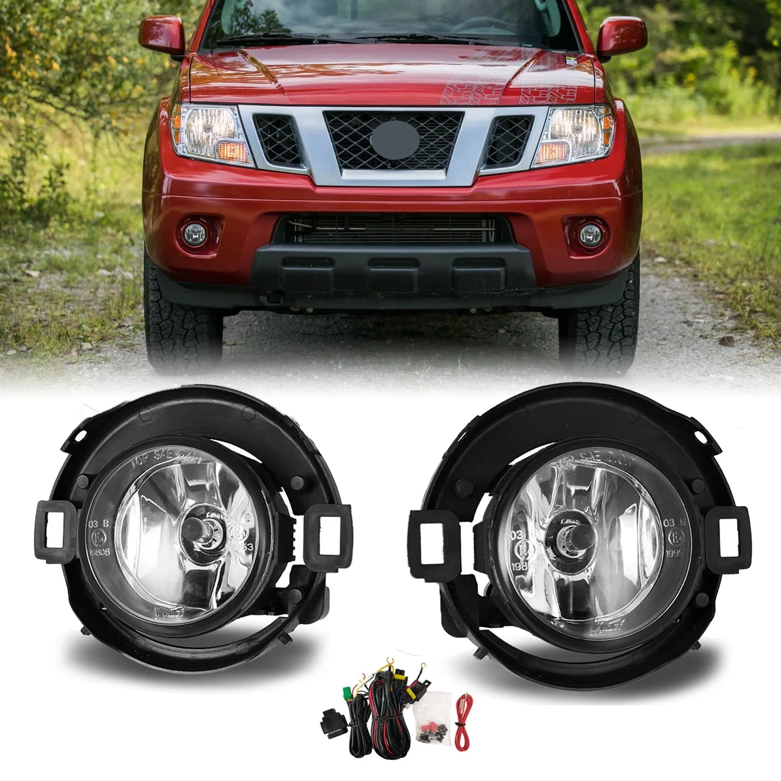 

Противотуманные фары для Nissan Frontier 2010-2019, Nissan Xterra 2005-2015, комплект проводки для ламп