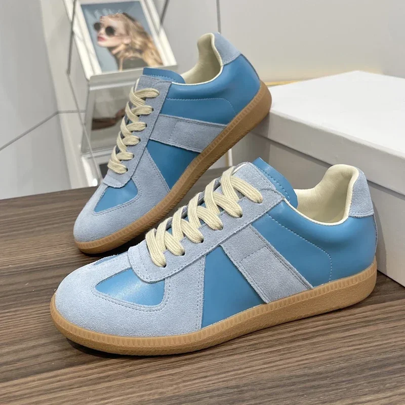 Unisex Cowhide Men Shoes Platform Sneakers Outdoor hiking Leather Tennis Shoes Running Leisure women\'s sports