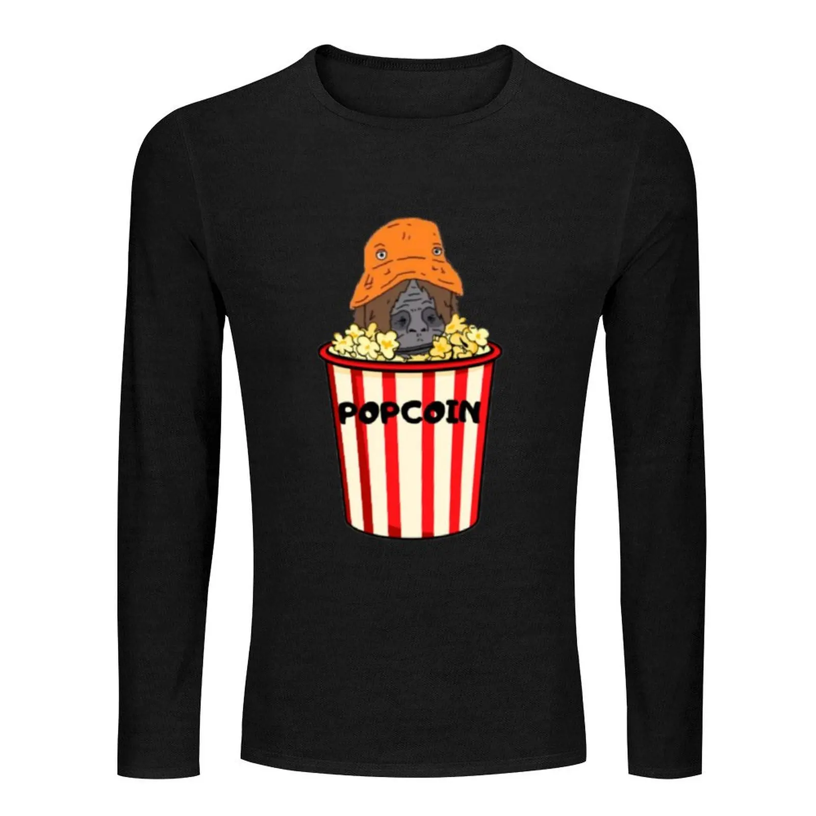 Sassy Popcoin Bucket Long T-Shirt hippie clothes sweat shirt men clothes