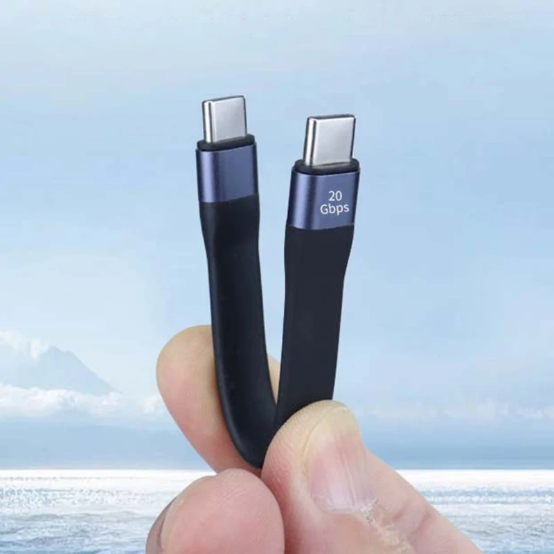 USB C to C Charging Cable,20Gbps Capability 100W Fast Power 4K Video Flexible FPC Soft 12cm Highly Performances