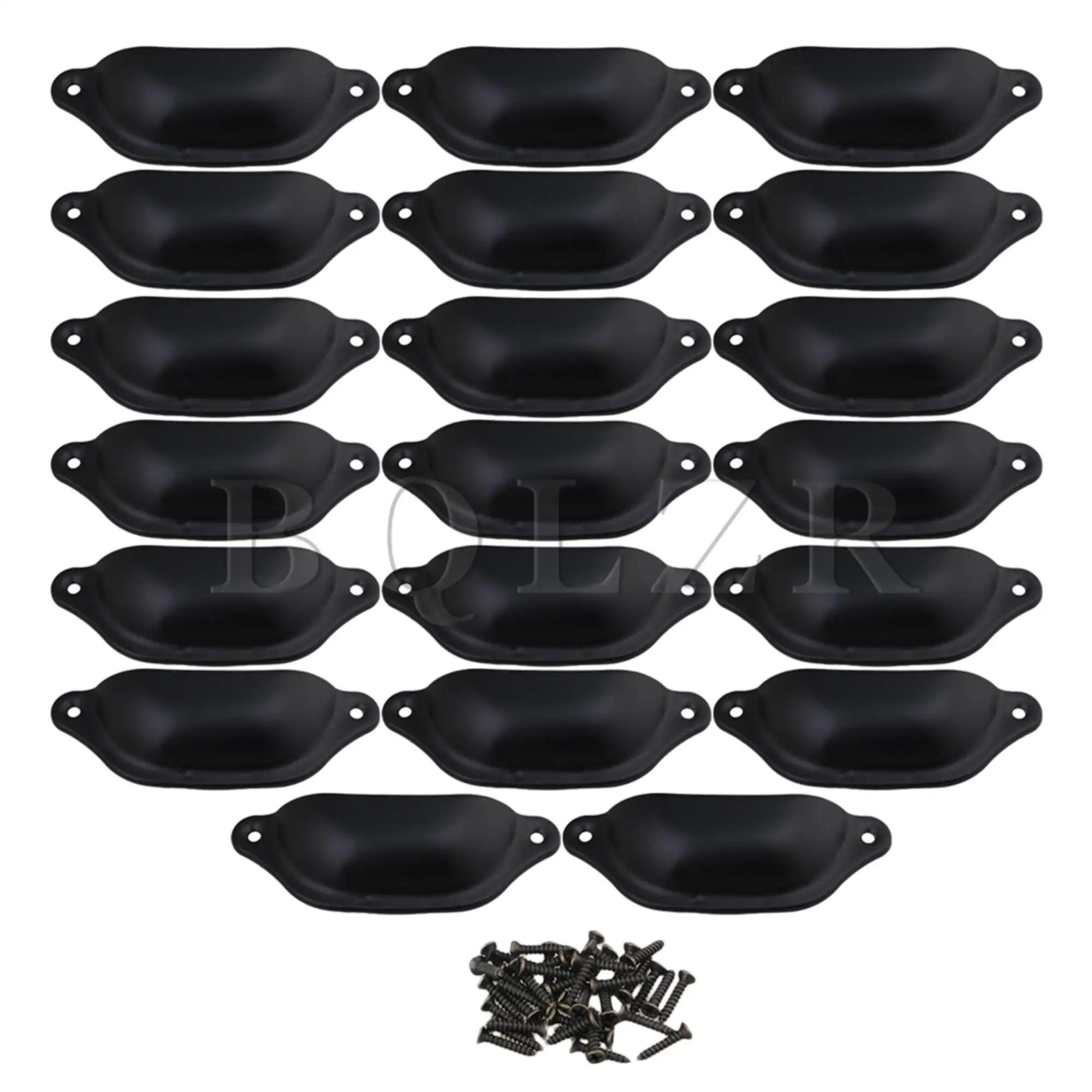 BQLZR 20Pcs Semicircle Shape Furniture Hardware Pull Handle for Cabinet Drawer