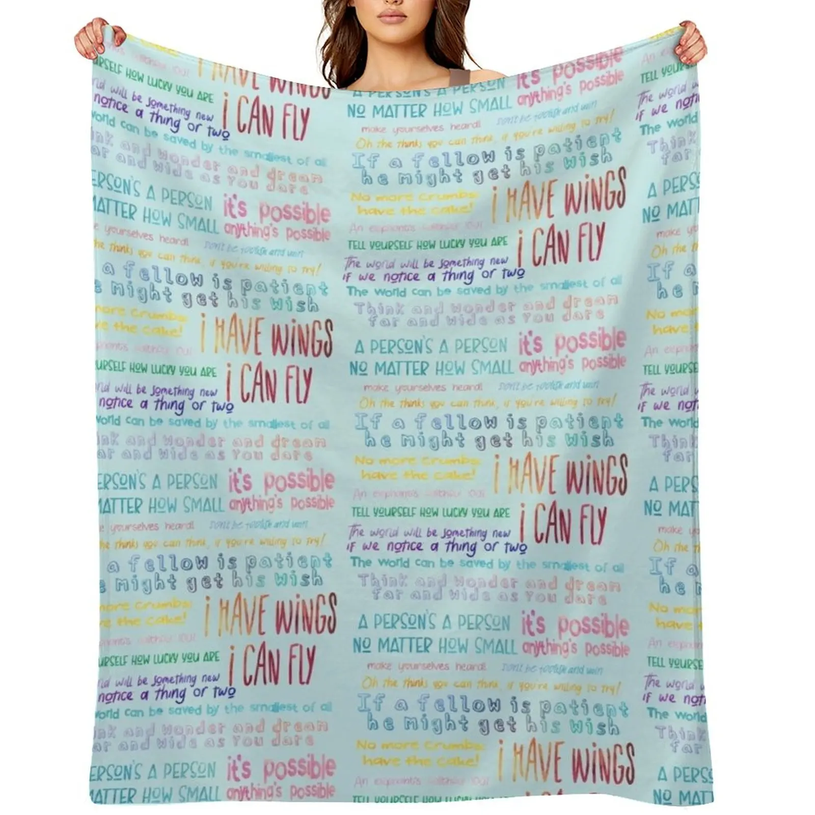 

Seussical Quotes Set Throw Blanket Thin for winter Tourist Baby Blankets