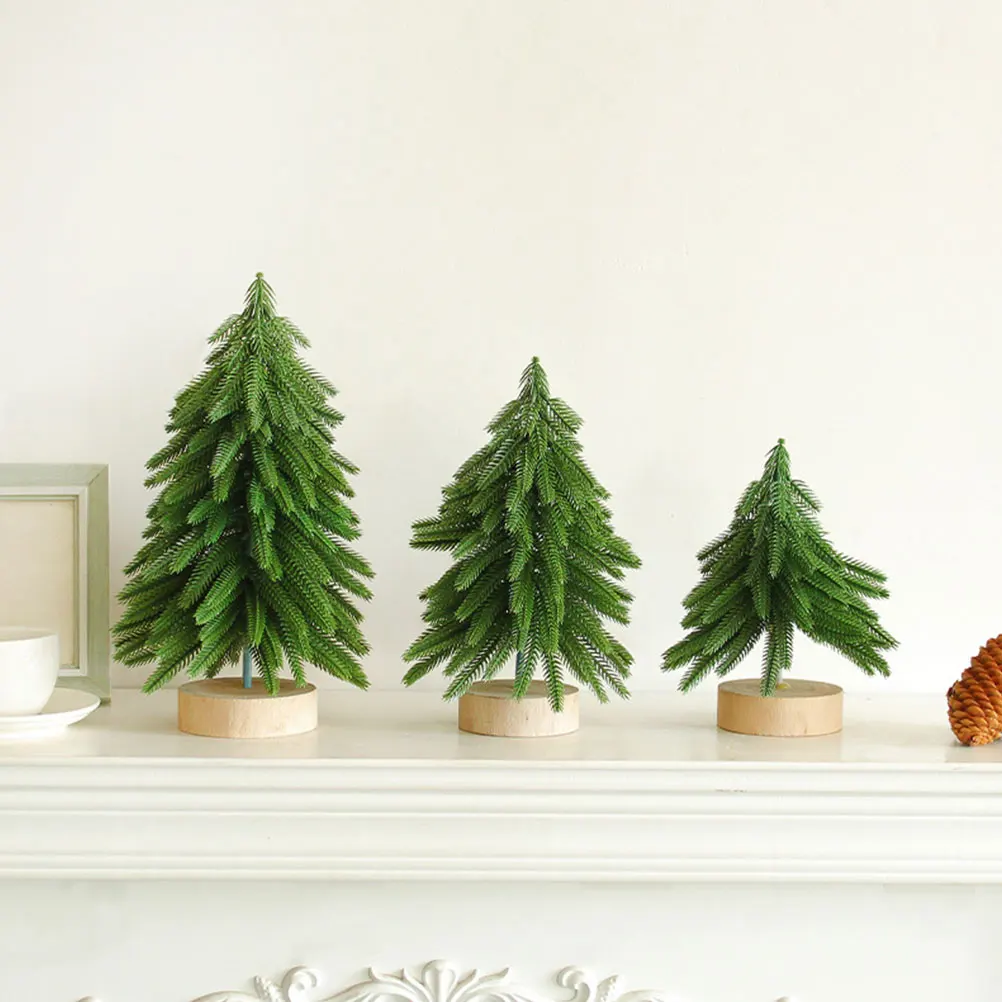 

Mini Christmas Tree Decor Green Medium Artificial Xmas Tree for Desktop Bookshelf Festive Home Party ornaments