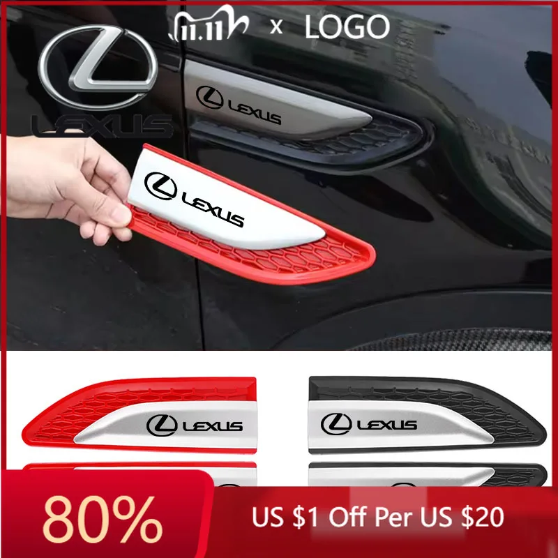 

2026 Hot Interior Stickers Car Body Protective Sticker Car Fender Side Blade Badge For Lexus CT200h F Sport ES LS IS GS LC RC RX
