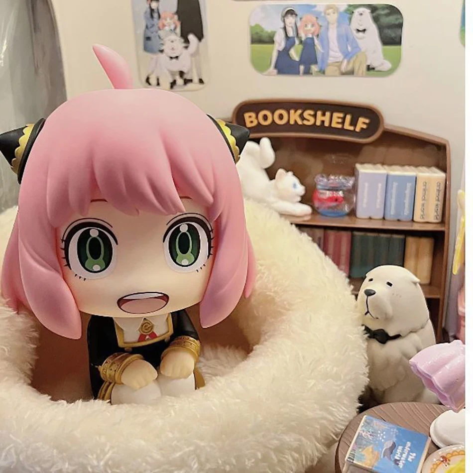 لطيف أنيا أنيمي الشكل جاسوس الأسرة البلاستيكية تمثال Kawaii نموذج مكتب الديكور البلاستيكية تحصيل تمثال هدية للفتيات عيد ميلاد