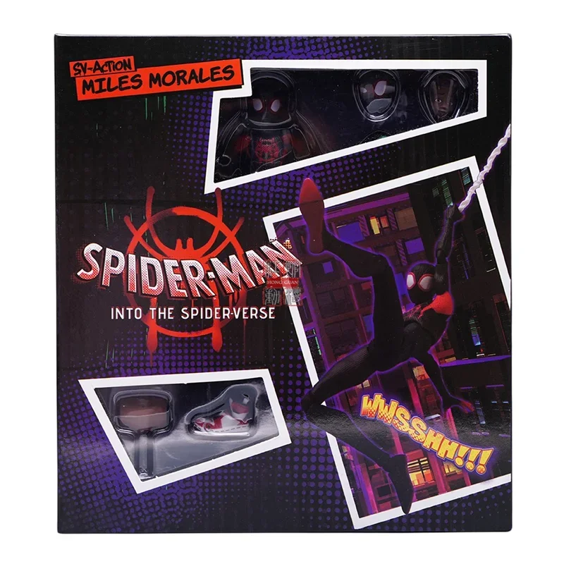 Sv Spiderman Miles Morales Action Figure Model Toy Collection Sentinel Marvel Spider-Man Into the Spider Verse Figures Toys Gift