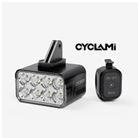 Wireless Remote Hoisting Bike Headlight 1800 Lumens Lifting Front Head Lamp Aluminum Alloy CYCLAMI CYC1800 For Road MTB Mountain