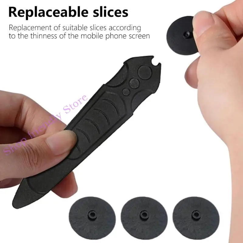 594A For Phone Split Frame Tablet Mobile Repair Screen Separation Removal Rod Roller Lever Wheel Opening Tool Nonslip Handle