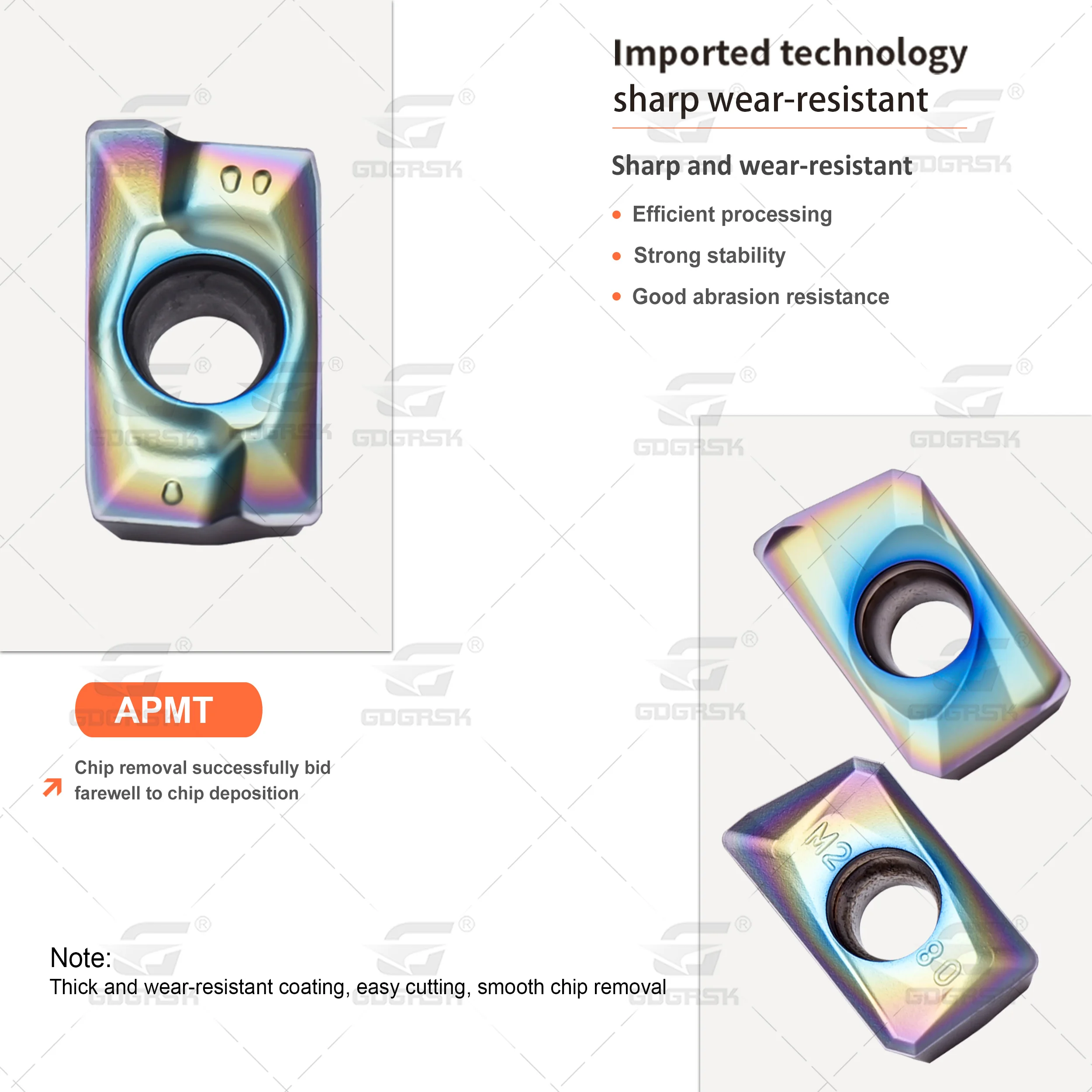 DESKAR Original Numerical Control Blades APMT1604/1605PDER/PEER-H2 M2 XM TF618 Quenched Steel Processing Colorful Milling Insert