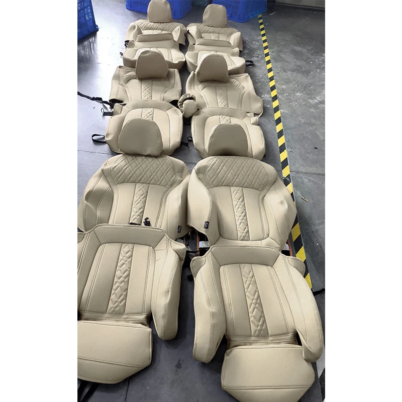 Custom Fit Car Accessories Seat Covers for 3 Rows 6 Seats Full Set Middle Perforated Leather Specific for Bmw X7