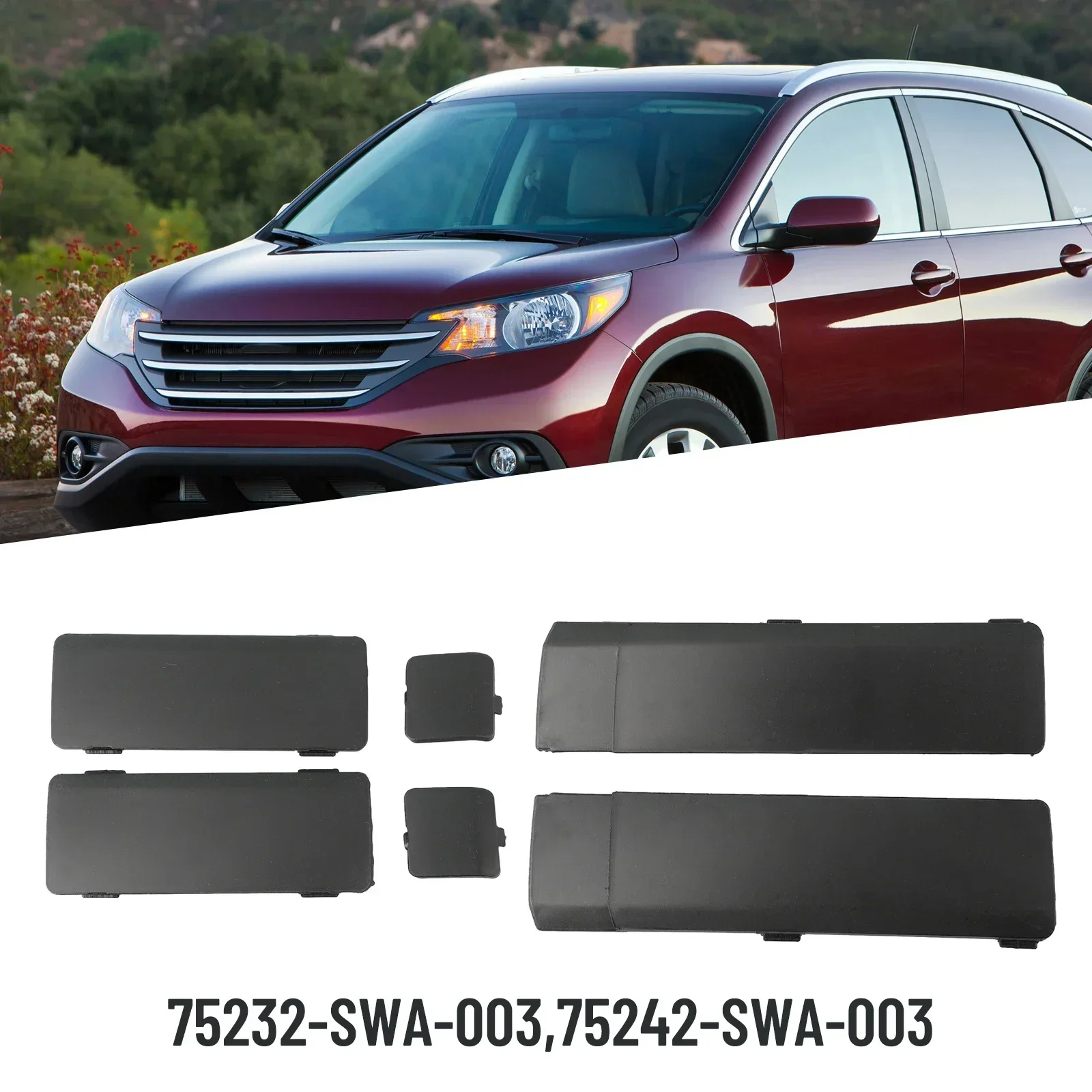 Premium Roof Luggage Rack Cap Delete Remove Cover Set for Honda For CRV CR V 2007 2011 Easy Installation (6 Pieces)