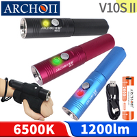 ARCHON V10S II Scuba diving flashlight 1200lm dive light 6500K dive torch Underwater 100m diving lamp Underwater sports lighting