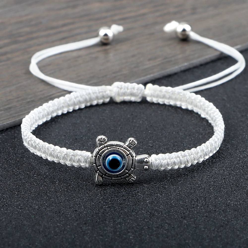 Handmade Woven String Charm Couple Bracelets New Evil Eye Braided Bracelet Adjustable Red Black Color Thread Bangle Jewelry Gift