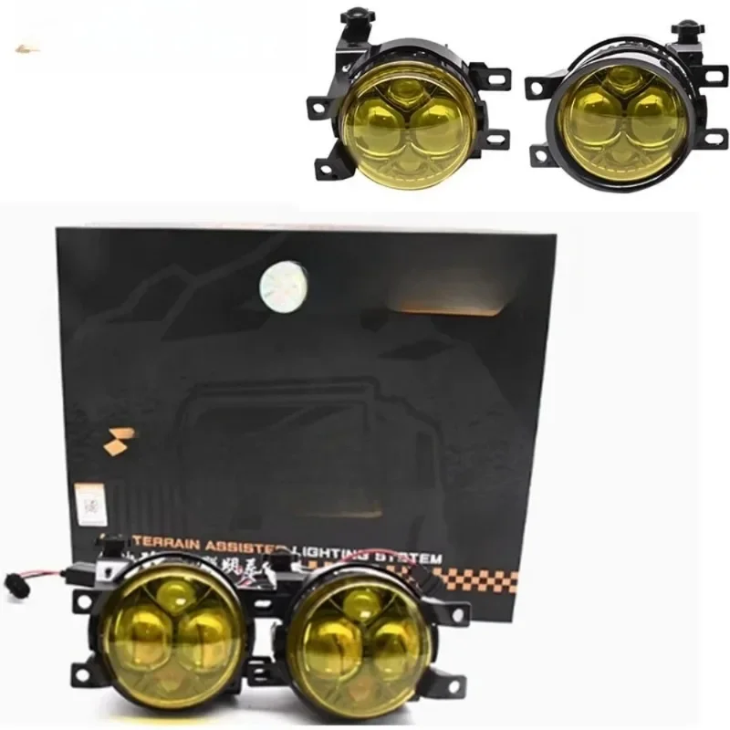 【الأكثر مبيعًا】جهاز عرض صمام ثنائي باعث للضوء منخفض الشعاع عالي الشعاع Aozoom أصفر 3 مصابيح ضباب #3