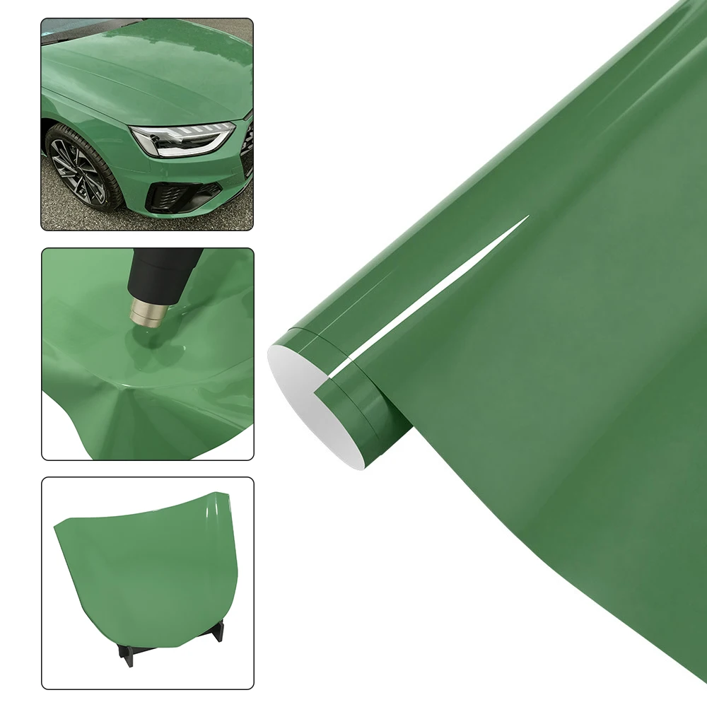 

Car Vinyl Wrap Glossy Onium Green Color Change PET Cover Sticker Car Film Decal Roll Sheet with Bubble Free Air Release Wrapping