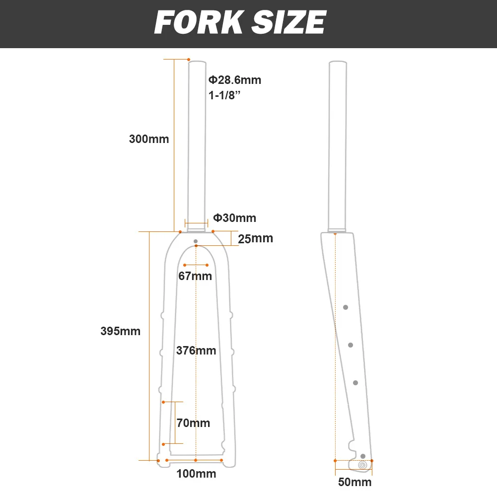 Spcycle Full Carbon Gravel Fork 1-1/8 Straight Tube Disc Brake Forks 700C 650B Lightweight All Road Gravel Bike Fork