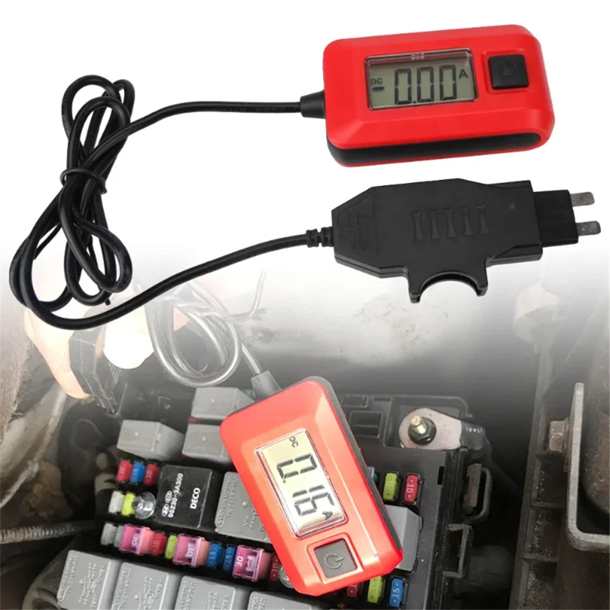 12V Range 0.01-19.99A Car Circuit Tester Current Test Fuse Diagnostic Tool Repair Detector Galvanometer