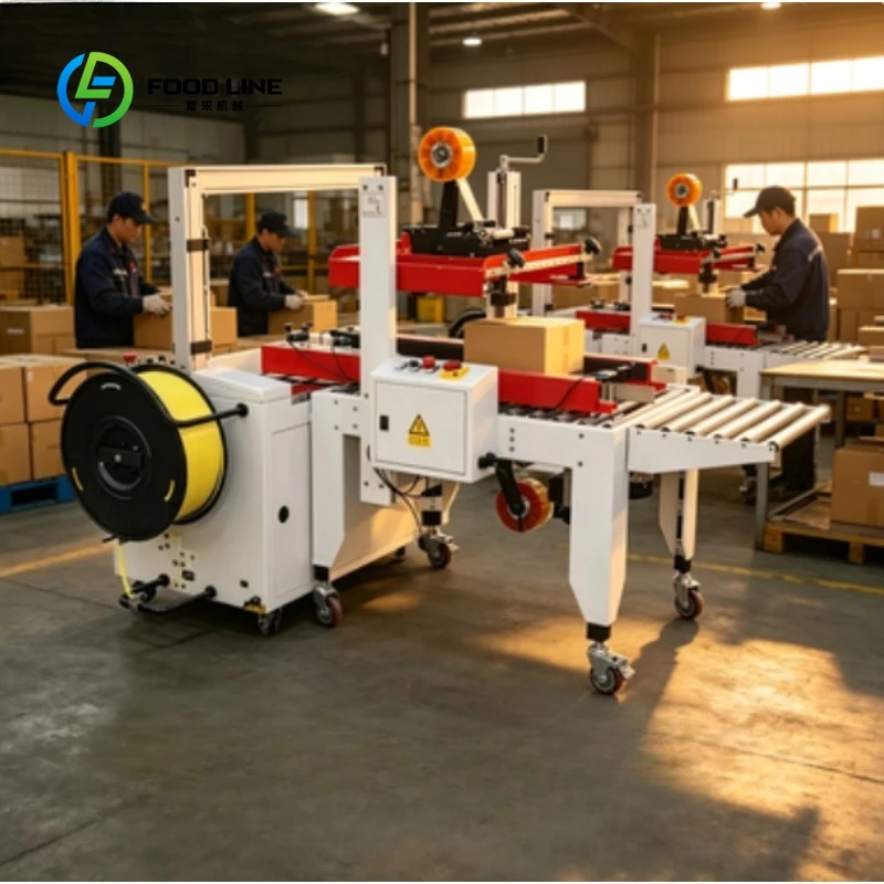 Custom Automatic Band Sealer, Industrial Carton Sealing Machine, High Speed Box Packaging Sealing Equipment for Logistics