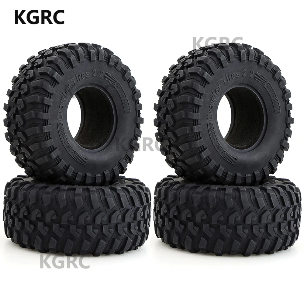 4 Pcs 130*50MM RC Car 2.2 Rubber Tyres Wheel Tires For 1/10 RC Rock Crawler Axial SCX10 Trx-4 RR10 Wraith 90046 90047