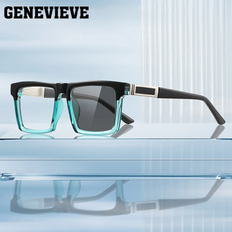 جنيف نظارات قراءة جديدة وبسيطة للرجال مخصصة فوتوكروميك مضادة للضوء الأزرق يمكن تخصيصها وصفة طبية #2