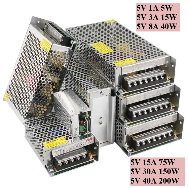 

LED Switching Power Supply 5V 3A 8A 15A 75W 150W 200W Power Supply AC To DC Transformer for LED Strip Power Supply Adapter