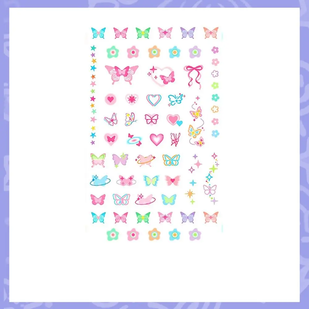 

Sweet Temporary Tattoos Face Butterfly Face Decal Makeup Face Stickers INS Style Long Lasting Sticker Women