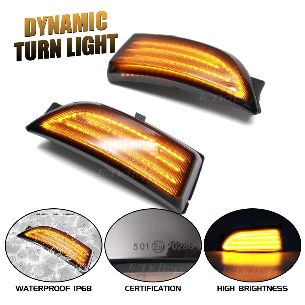 For Ford Ranger T6 2012-2019 Raptor Wildtrak Everest 2015-2019 Dynamic Turn Signal Light Side Mirror Repeater Lamp Car Turning