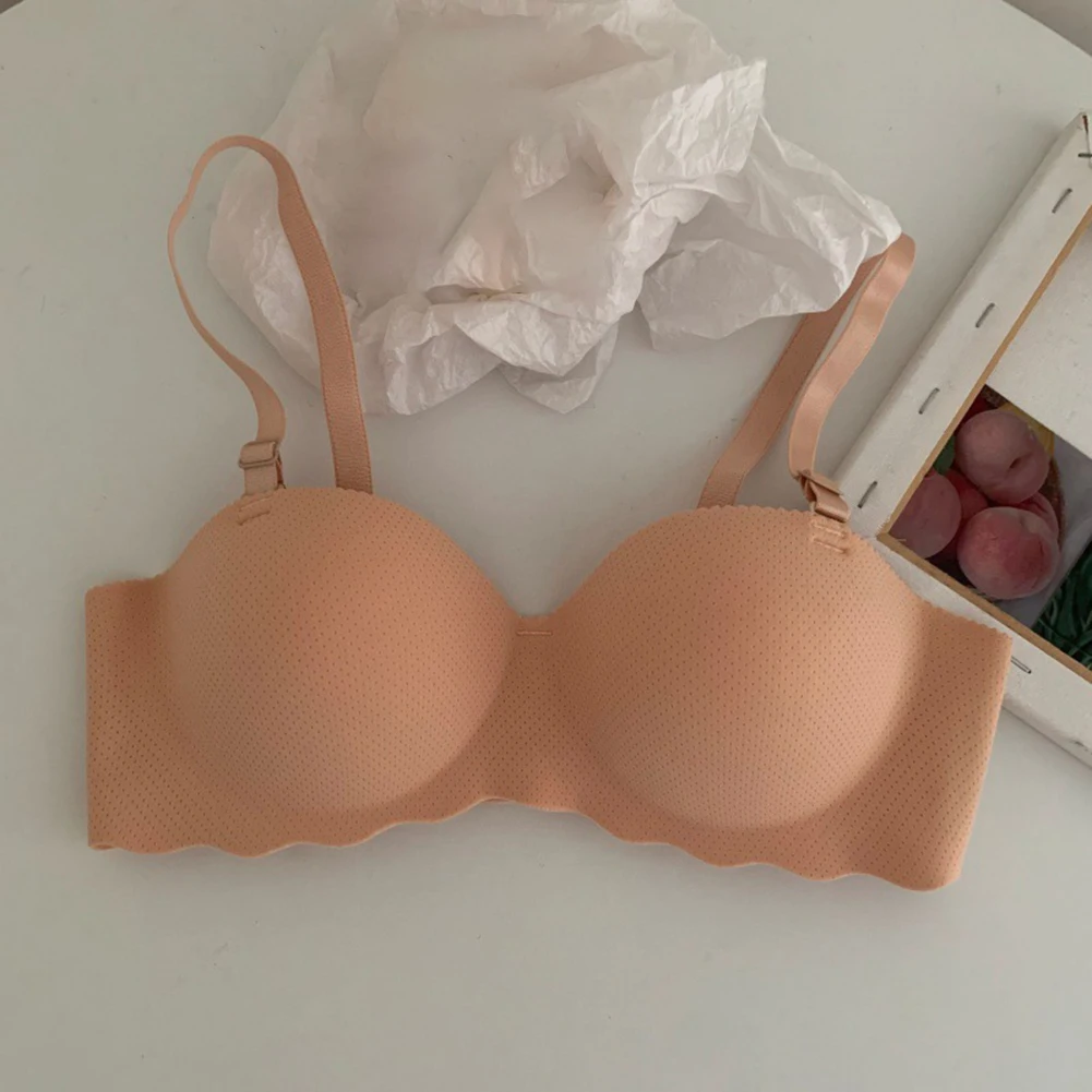 

Женское нижнее белье нового стиля, бесшовный бюстгальтер пуш-ап с маленькой грудью без стального кольца