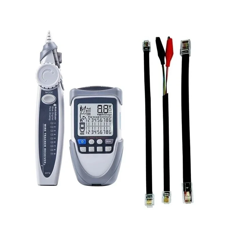 TOOLTOP Network Cable Tester Wire Tracker PoE Test Digitalized Cable Tracing Breakpoint Ethernet Cable Checking Line Finder