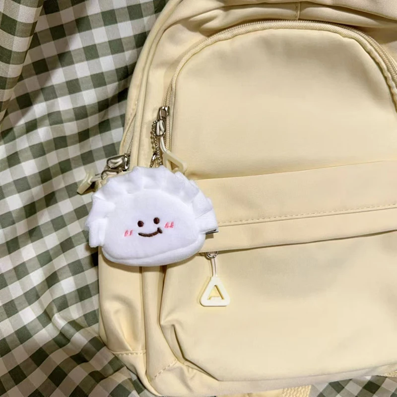 Creative Dumplings Coin Purse Cute Plush Money Change Pouch Earphone Storage Bag Zipper Wallet Keychain Bag Pendant