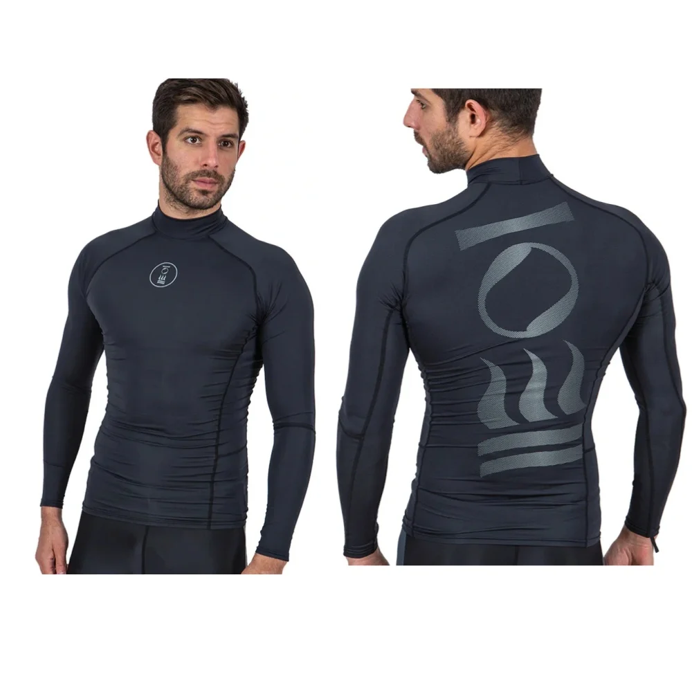 Quarto elemento masculino manga longa rash guard surf terno uv proteção solar ternos de mergulho skins secagem rápida natação camisa apertada