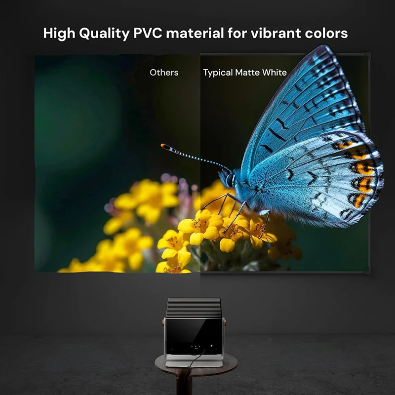 100 120 150 Inch Fixed Frame Screen 4K HD Grey Crystal Projection Screen for Short & Long Throw Projector Screens