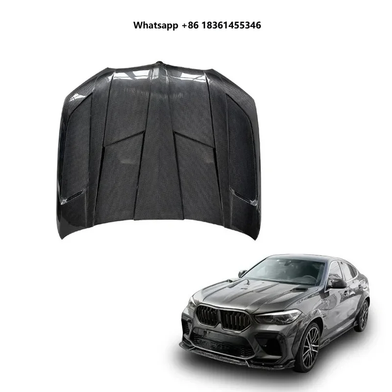 For  X5 G05 X6 G06 LD Style Dry Carbon Fiber Front Engine Cover Bonnet High Quality 2020+ Exterior Accessories