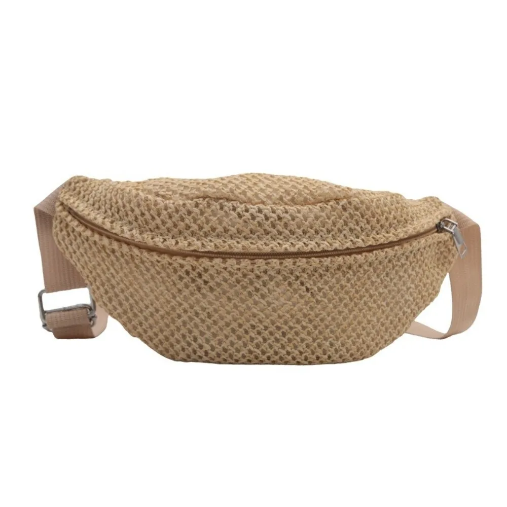 Sports Woven Waist Pouch Boho Crochet Shoulder Bags Versatile Eco-Friendly Sling Bag Travel Beach