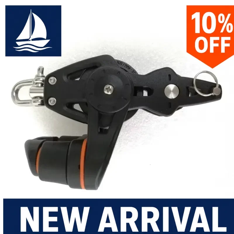 Marine Pulley Block, 35mm Single Wheel with Upper Loop Mount, for 8mm Line, Aluminum Alloy Hardware, BP-3522F, for Boat Rigging