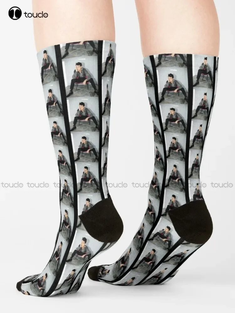 Austin Butler Photoshoot Spiral Notebook Socks Black Mens Socks Street Skateboard Socks Christmas New Year Gift Unisex Adult