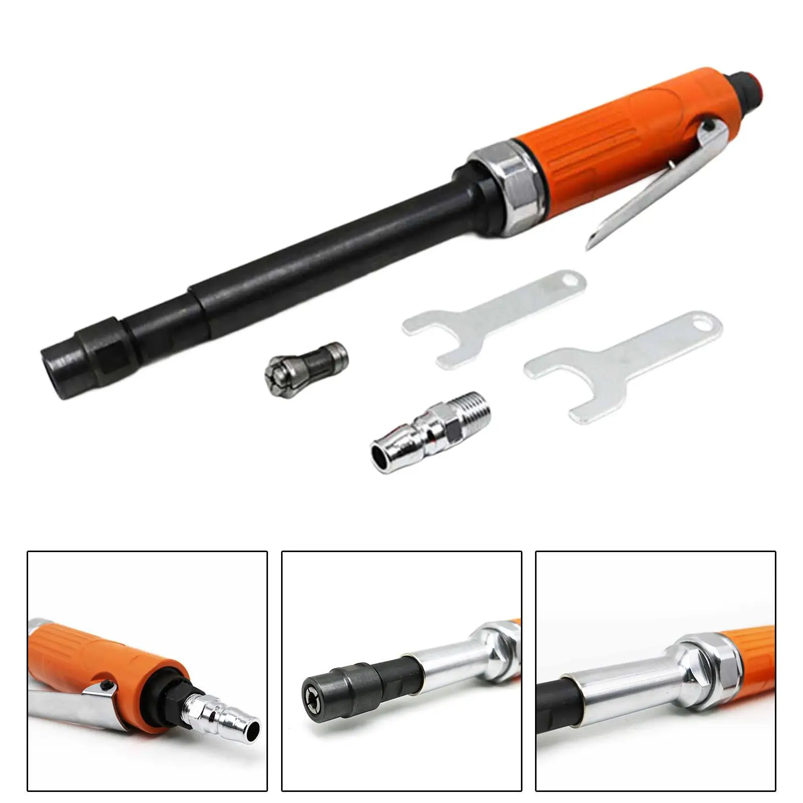 

Пневматическая шлифовальная машина 1/4 дюйма, компактная ручная цанговые цанги 1/4 дюйма (6 мм) и 1/8 дюйма (3 мм) для резки, полировки, снятия фаски, гравировки