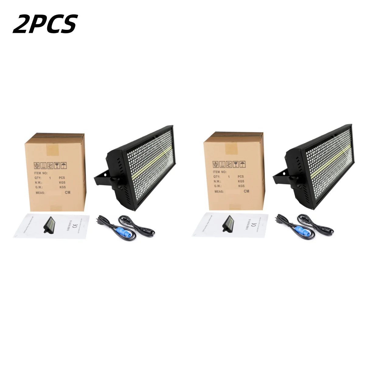 2pcs/lot 200W Strobe Light LED RGBW 4in1 48Partition DJ  DMX Super Bright Dj Wash Bar Strobe Stage Lighting Effects image 6