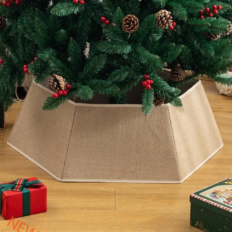 

Shimmering Hexagon Tree Skirt Decorative Christmas Tree Rings Hexagonal Fabric Skirt for Christmas Tree