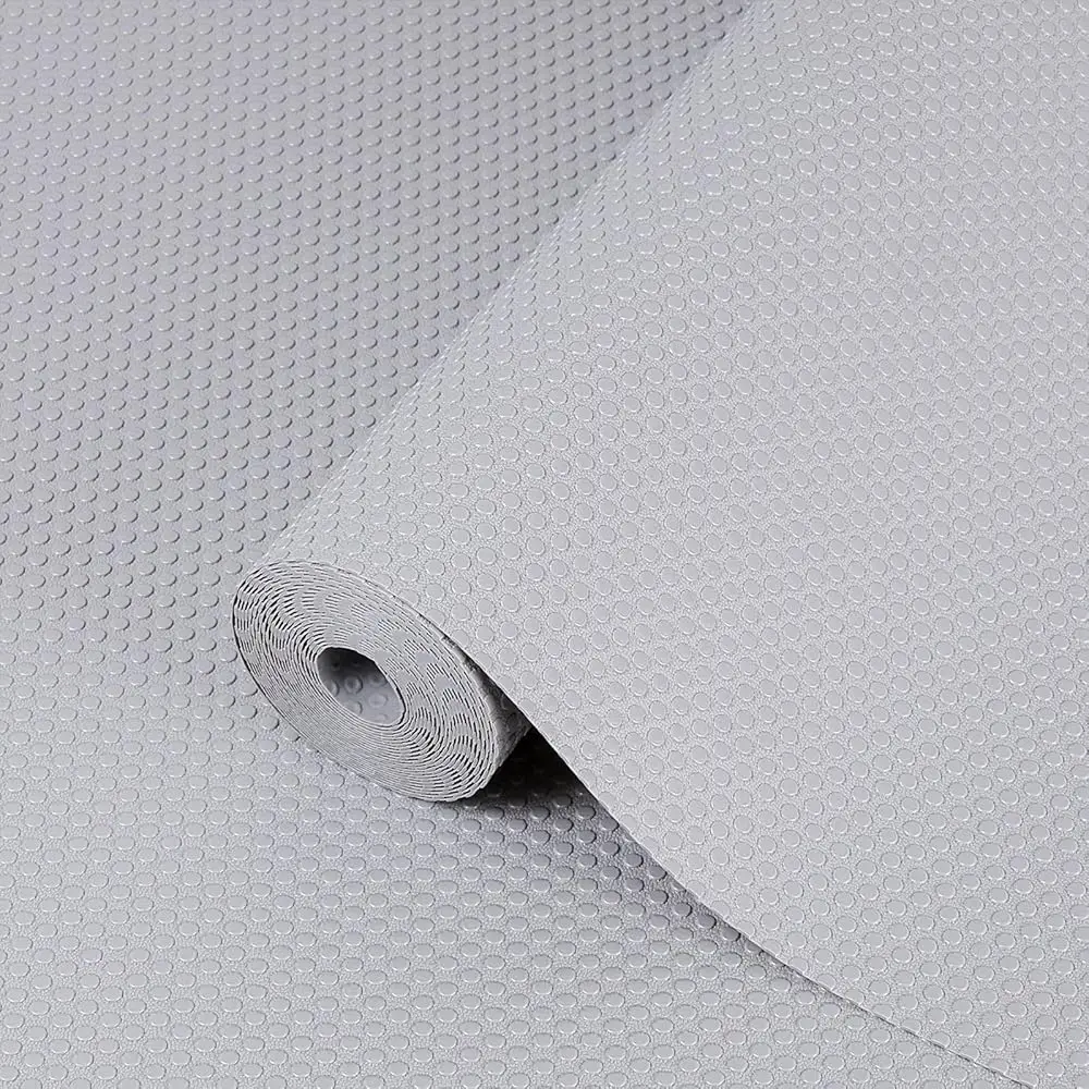 

Shelf Liners, 24In X 20Ft Kitchen Drawer Mats, Non-Adhesive Eva Cupboard Protector, Cabinet Lining (Light Gray/Dot)