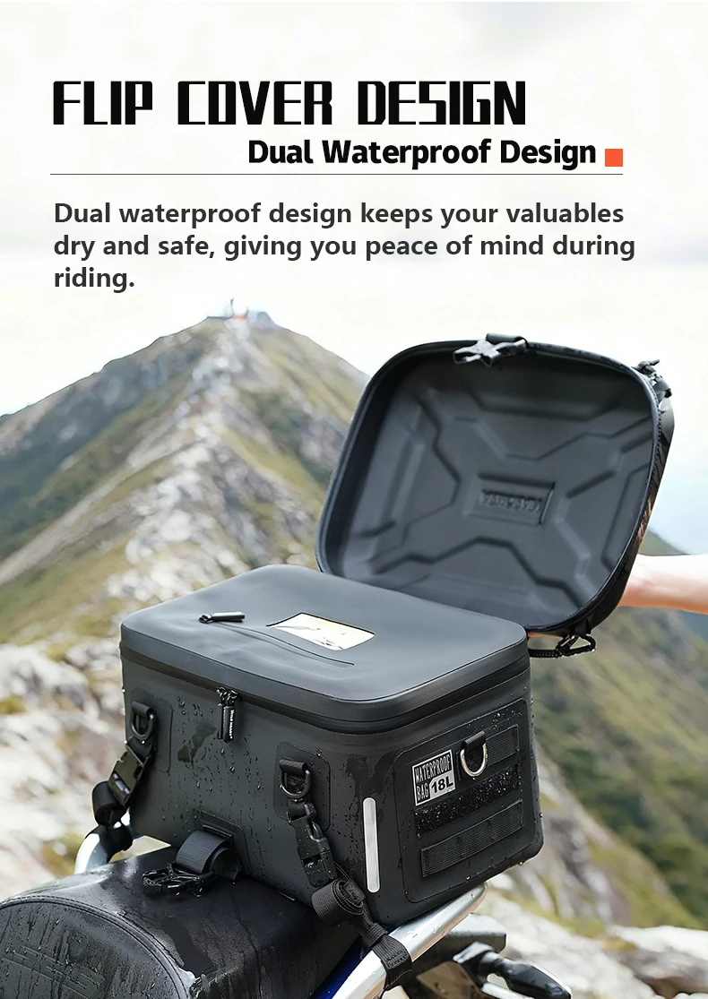 ARMORAIN Motorrad Hartschalen Wasserdichte Hecktasche Rücksitztasche Kameraausrüstung Gepäcktasche Motorrad Touring Kameratasche – Detail 6