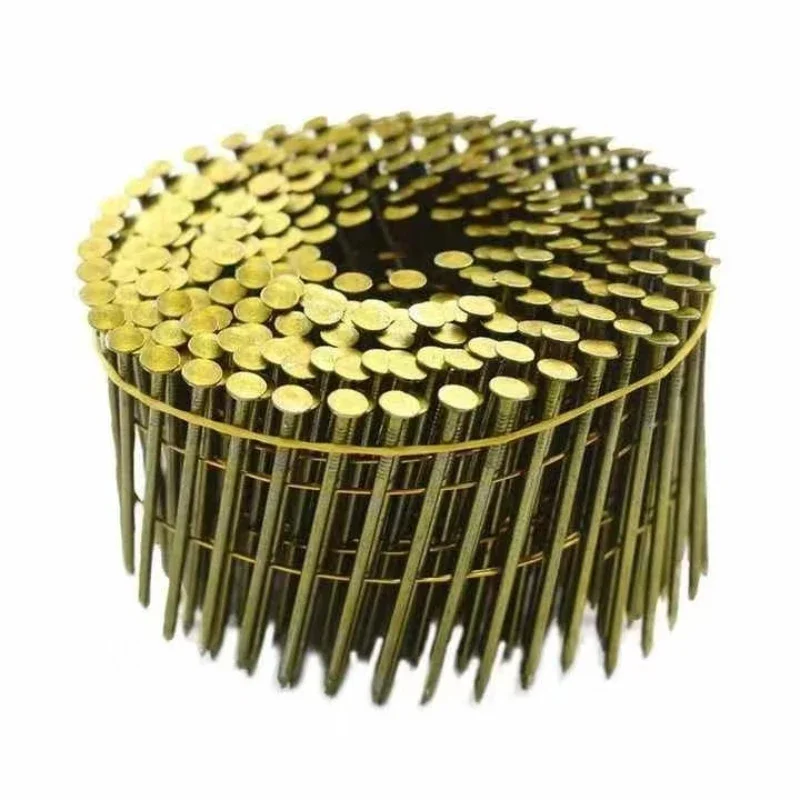 Coil Nail25-130mm Round Head Durable 15Degree Smooth Shank Wire Collated Coil Framing Nails for Wooden Construction pack image 2