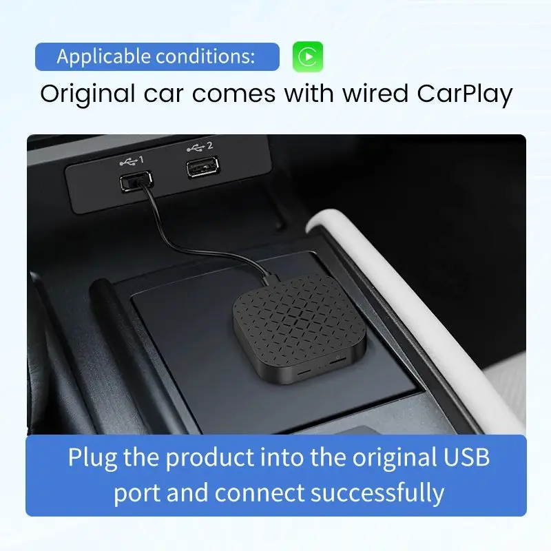 صندوق Carplay Android Auto AI اللاسلكي، التوصيل والتشغيل يناسب السيارات من 2016، Android 11 SDM2290 2+16GB، يدعم أي تطبيقات - TBOX basic