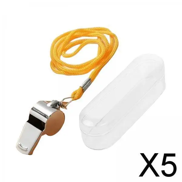 

5xSports Whistles Super Loud Metal Whistle for Soccer Basketball Emergency