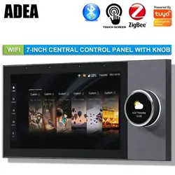 Wifi Smart Home Control Panel Integrated ZigBee Gateway Bluetooth Tuya  Smart Switch Air-conditioning Curtains