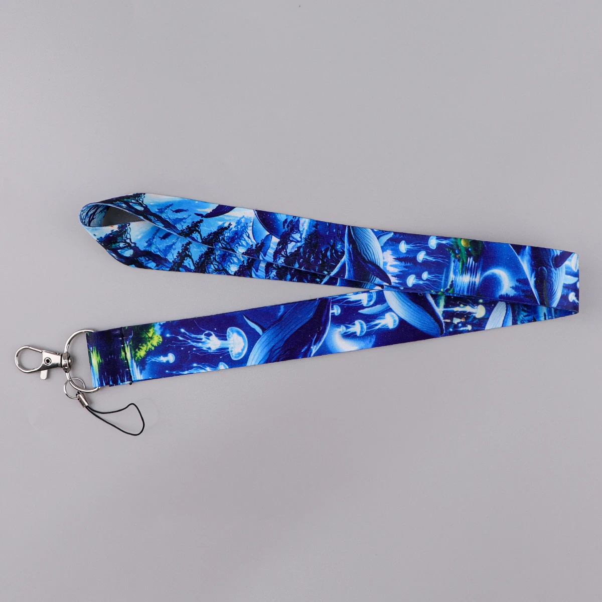 Whale Cartoon Lanyards for Keys Blue Neck Strap For Student Card Gym Keychain Badge Holder DIY Hanging Rope Phone Accessories