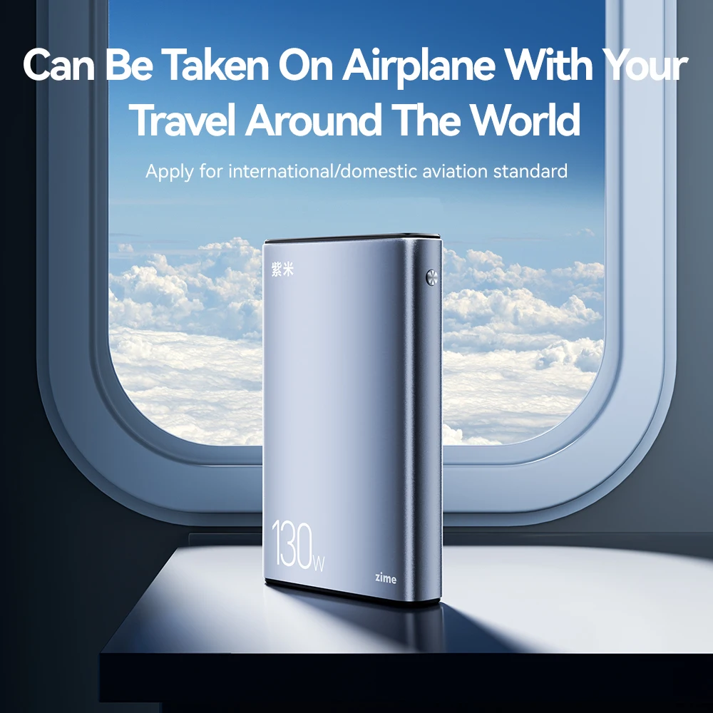 Zime 20000mAh بنك الطاقة المحمول مع 130 واط دعم الإخراج PD UFCS بطارية خارجية لأجهزة الكمبيوتر المحمول بدون طيار الهاتف المحمول شحن سريع