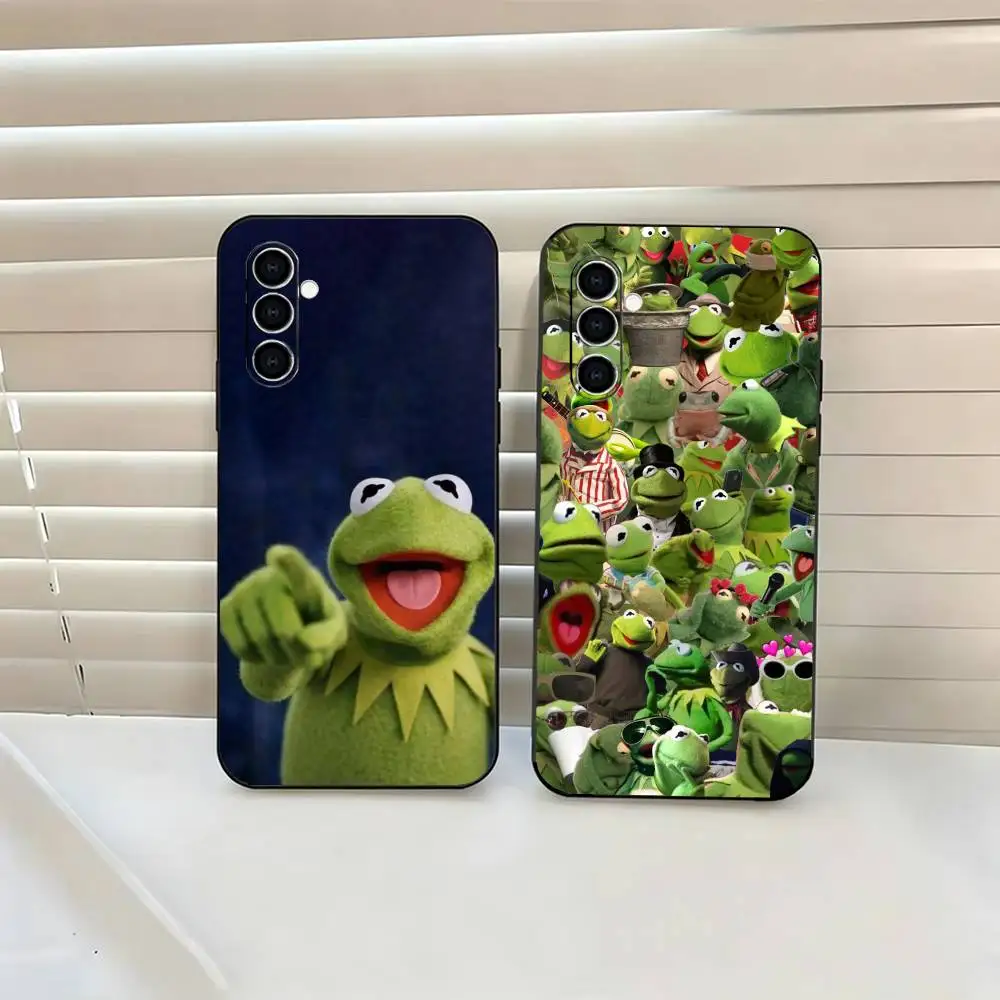 Cartoon K-Kermitt frog  For Samsung Galaxy A71,A70,A52,A51,A40,A30 Shockproof Silicone Soft TPU Soft Black Cover