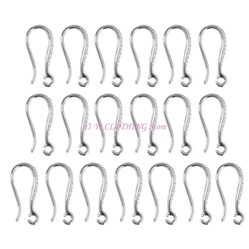 N5KF 20 Pcs Copper Earwire Hook DIY Jewelry Making Accessories Half Finished Ear Hook